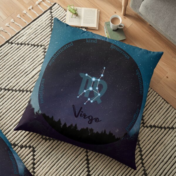 Virgo Zodiac Sign Character Traits Floor Pillow
