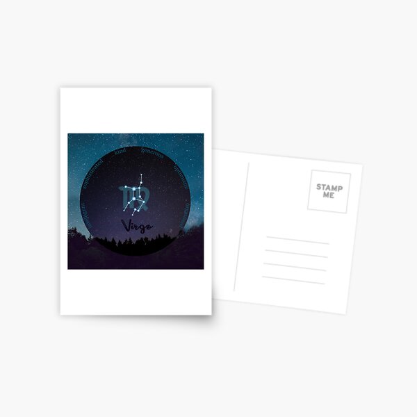 Virgo Zodiac Sign Character Traits Postcard