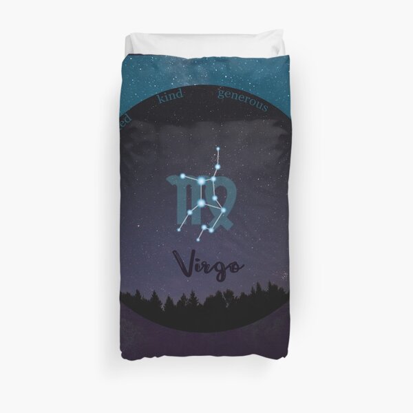 Virgo Zodiac Sign Character Traits Duvet Cover