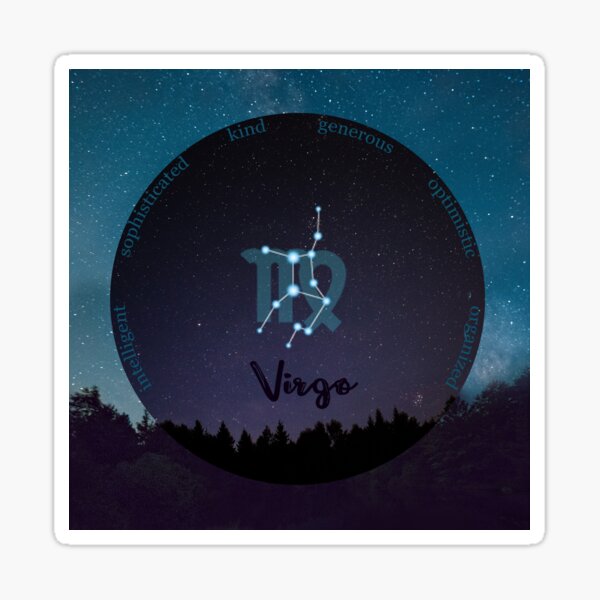 Virgo Zodiac Sign Character Traits Sticker