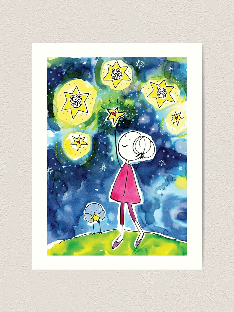 Alternate view of HELLO from HEAVEN Art Print