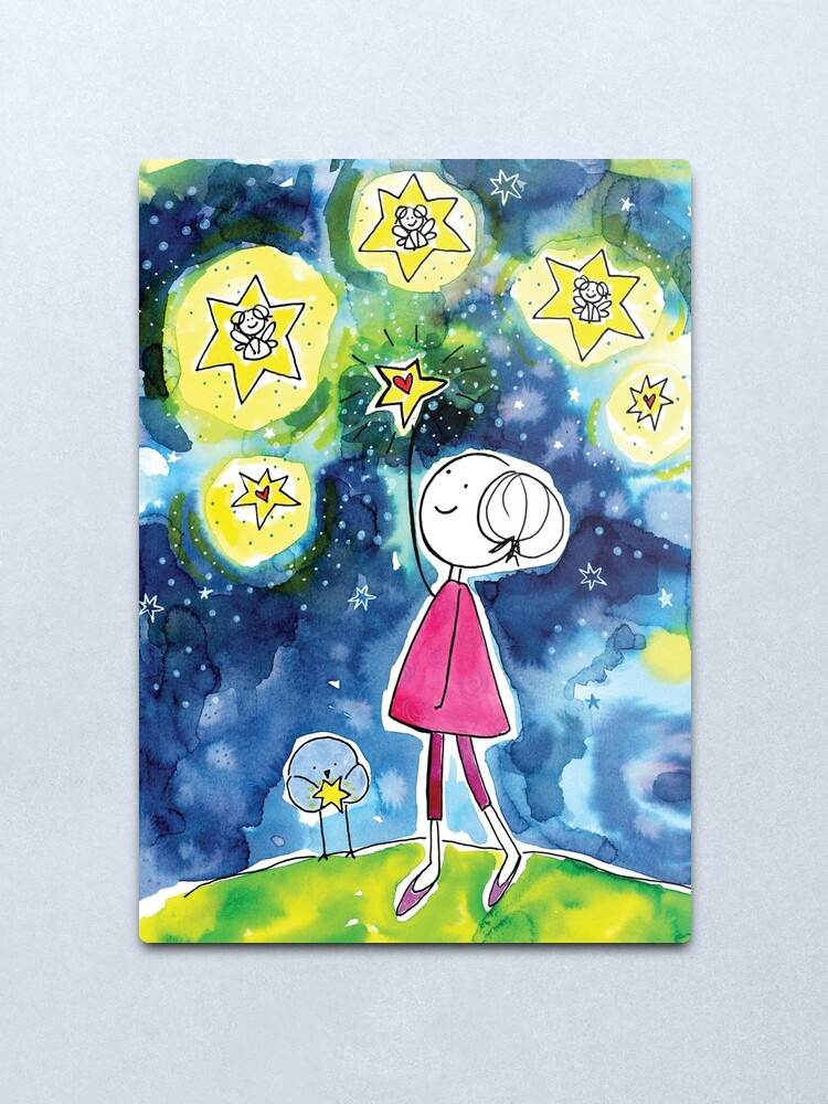 Alternate view of HELLO from HEAVEN Metal Print