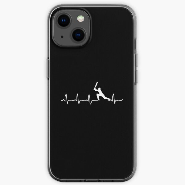 Cricket Player, Cricket Heartbeat, Cricket Player Gift iPhone Soft Case