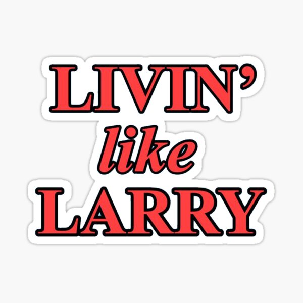Vista previa del artículo con la obra «Viviendo como larry», diseñado y vendido por cgoldstein.