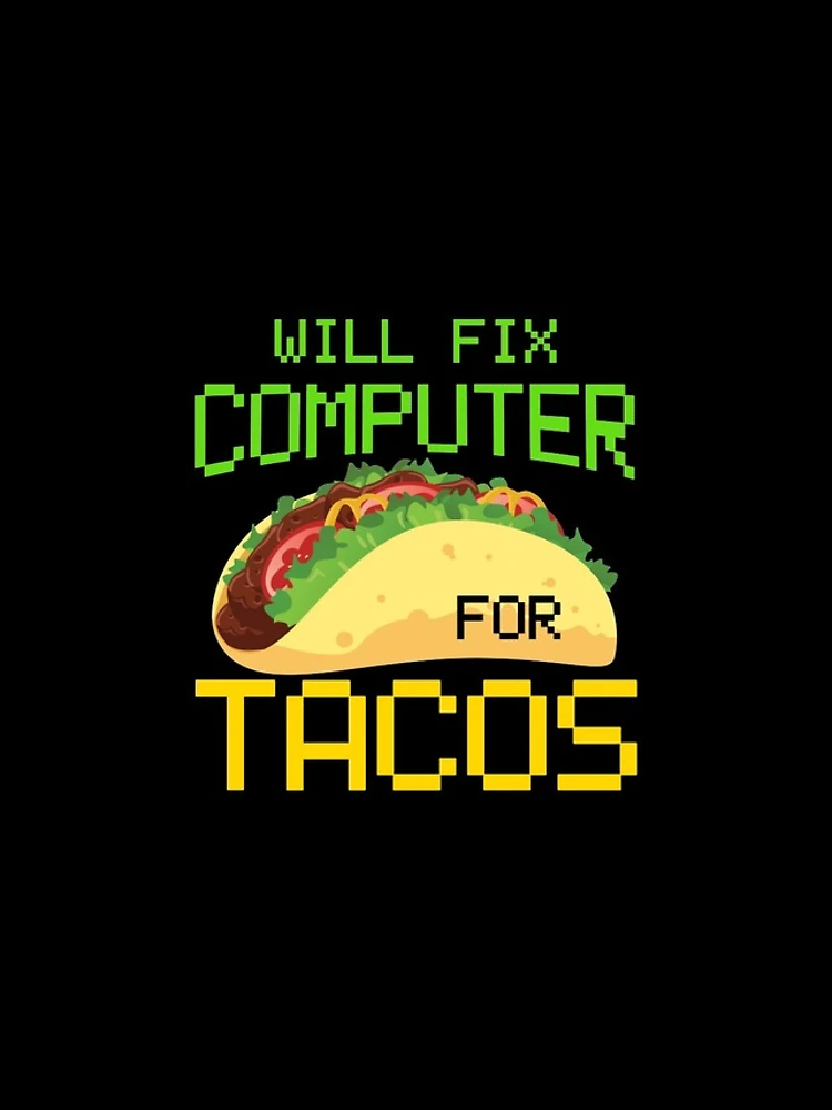 Thumbnail 4 of 4, iPhone Case, Will Fix Computer For Tacos, Computer Repair, Computer Tech, Computer Programmer designed and sold by Designs4Less.