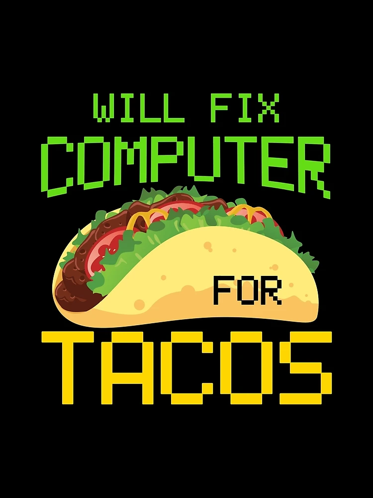 Thumbnail 3 of 3, Scarf, Will Fix Computer For Tacos, Computer Repair, Computer Tech, Computer Programmer designed and sold by Designs4Less.