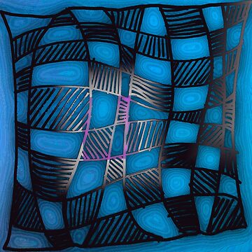 Artwork thumbnail, Twisted Checkers in Blue by Sarah Curtiss
