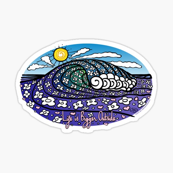 Groovy Doodle Wave Sticker