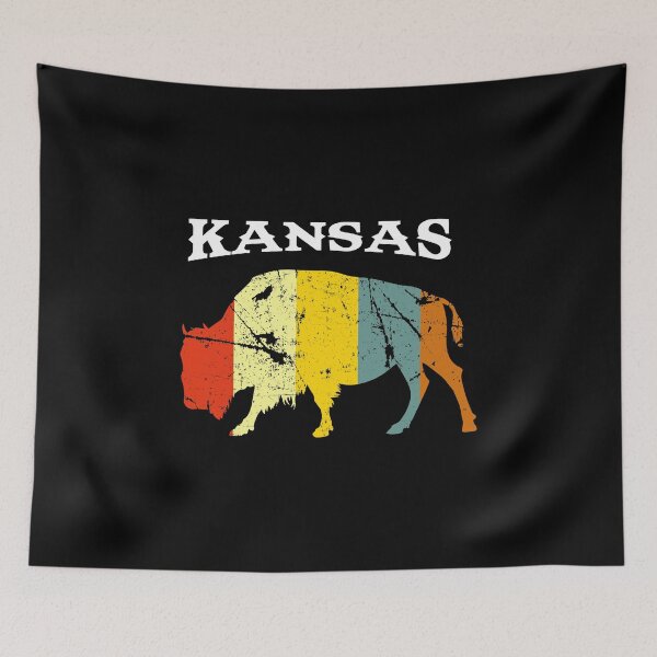 Item preview, Retro Kansas Buffalo, Vintage Kansas Bison, Bison Gift, Buffalo Gift designed and sold by Designs4Less.