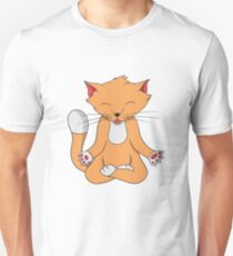 Katze Yoga Lustig Kätzchen Unisex T-Shirt