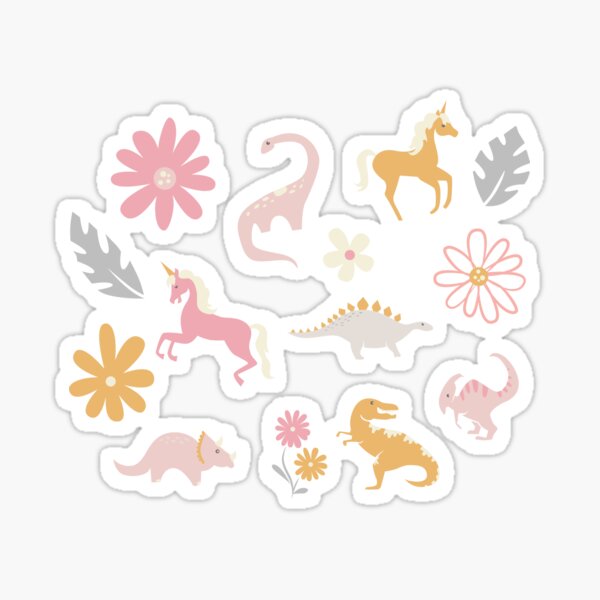 Item preview, Dinosaures + Licornes - Gris designed and sold by latheandquill.