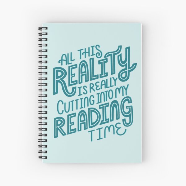 Item preview, Reality Vs. Reading Book Nerd Quote Lettering designed and sold by Kit Cronk.
