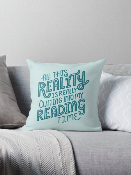 Item preview, Reality Vs. Reading Book Nerd Quote Lettering designed and sold by Kit Cronk.