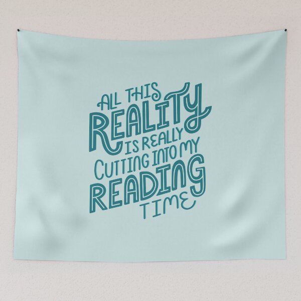 Item preview, Reality Vs. Reading Book Nerd Quote Lettering designed and sold by Kit Cronk.