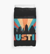 Retro Austin Texas Design for Texans and Austinites Duvet Cover