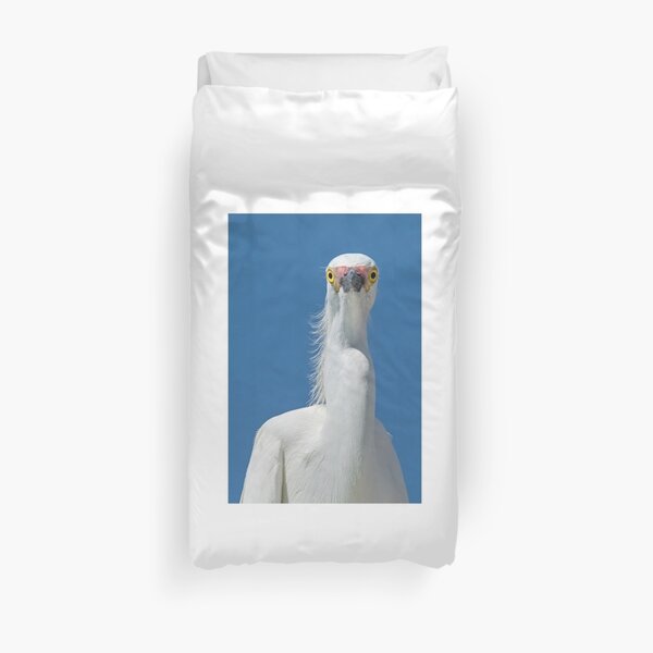 Staring Egret Duvet Cover