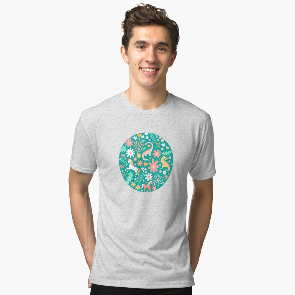 Vista previa del artículo con la obra «Camiseta de tejido mixto», diseñado y vendido por latheandquill.