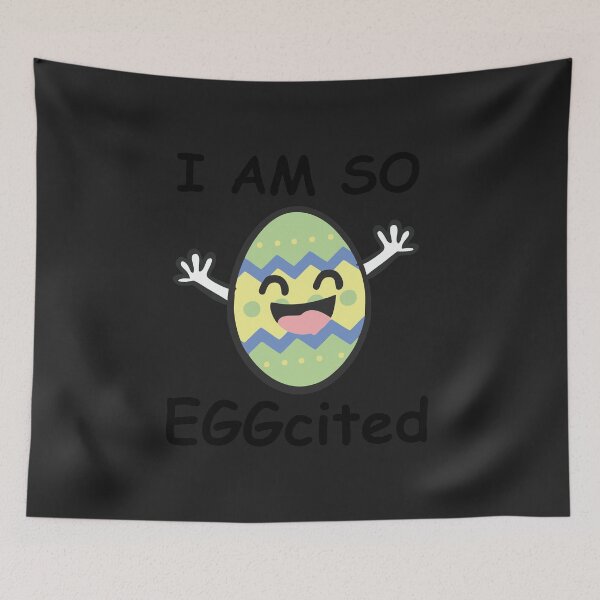 Item preview, I am so EGGcited Funny Easter Bunny Ears for Boy Girl T Shirt designed and sold by hadleydesigns.