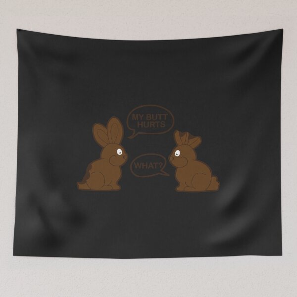 Item preview, My Butt Hurts What Funny Chocolate Happy Easter Bunny T Shirt designed and sold by hadleydesigns.