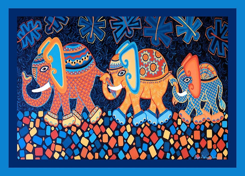 "Elephant Conga " by Lisafrancesjudd Redbubble