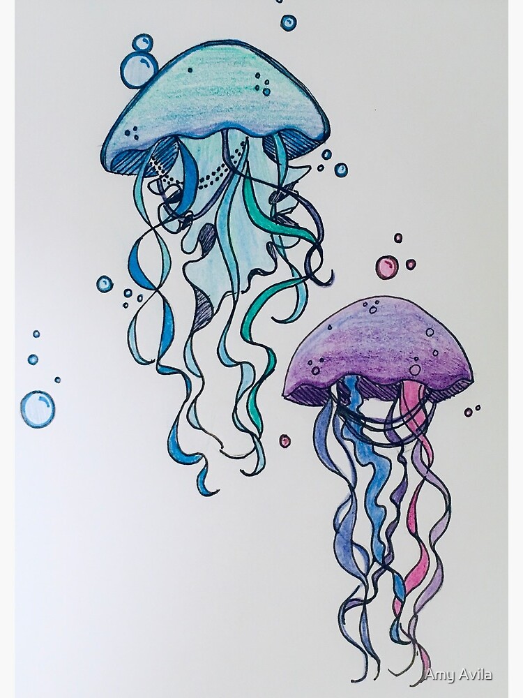 Jellyfish Sketchbook: Surrealism Digital Art Underwater Painting - Large  Blank Sketch Book - 8.5 x 11 Inches - 110 Pages (Sketch Books for Drawing)