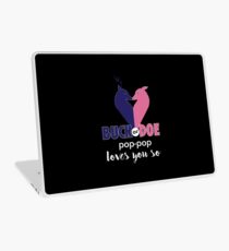 Buck or Doe Pop Pop Loves You So - Perfect Gift Gender Reveal Pink or Blue Laptop Skin