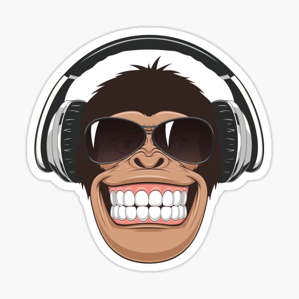 Music Monkey Sticker
