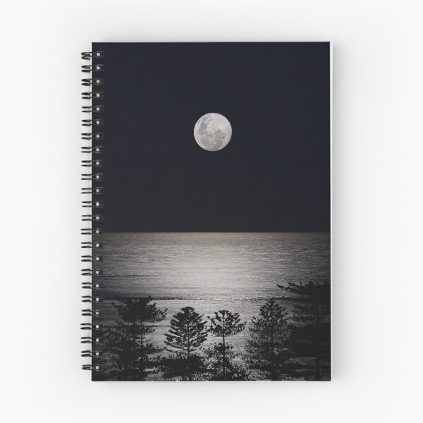 Item preview, Full super moon ocean rising over Norfolk pines designed and sold by Gary Blackman.