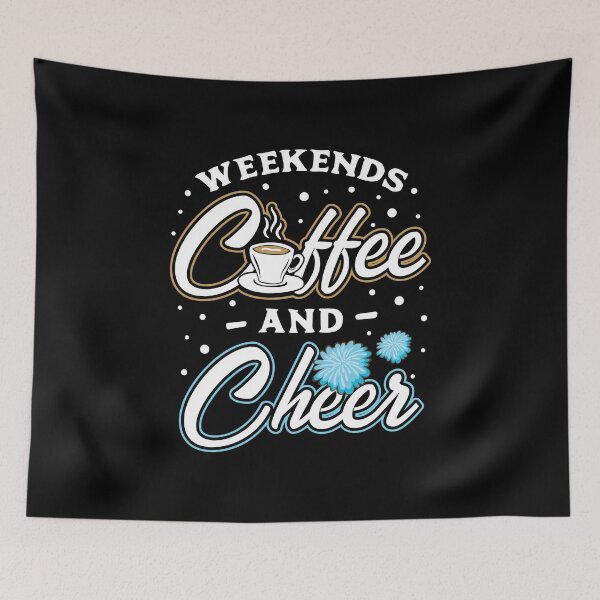 Item preview, Weekends Coffee Cheer Cheerleading Gift Idea designed and sold by haselshirt.