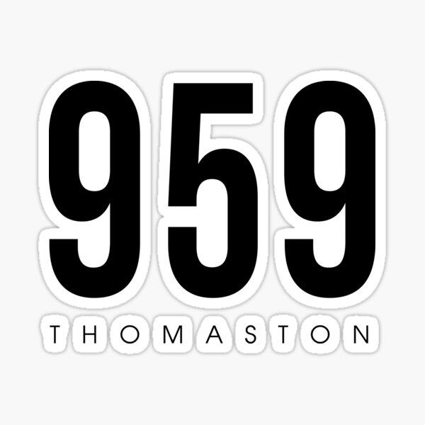 "Thomaston, CT 959 Area Code design" Sticker for Sale by