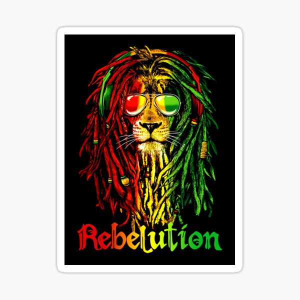 Top Edition Rebelution Lion King Dreadlocks Rasta Reggae Sticker