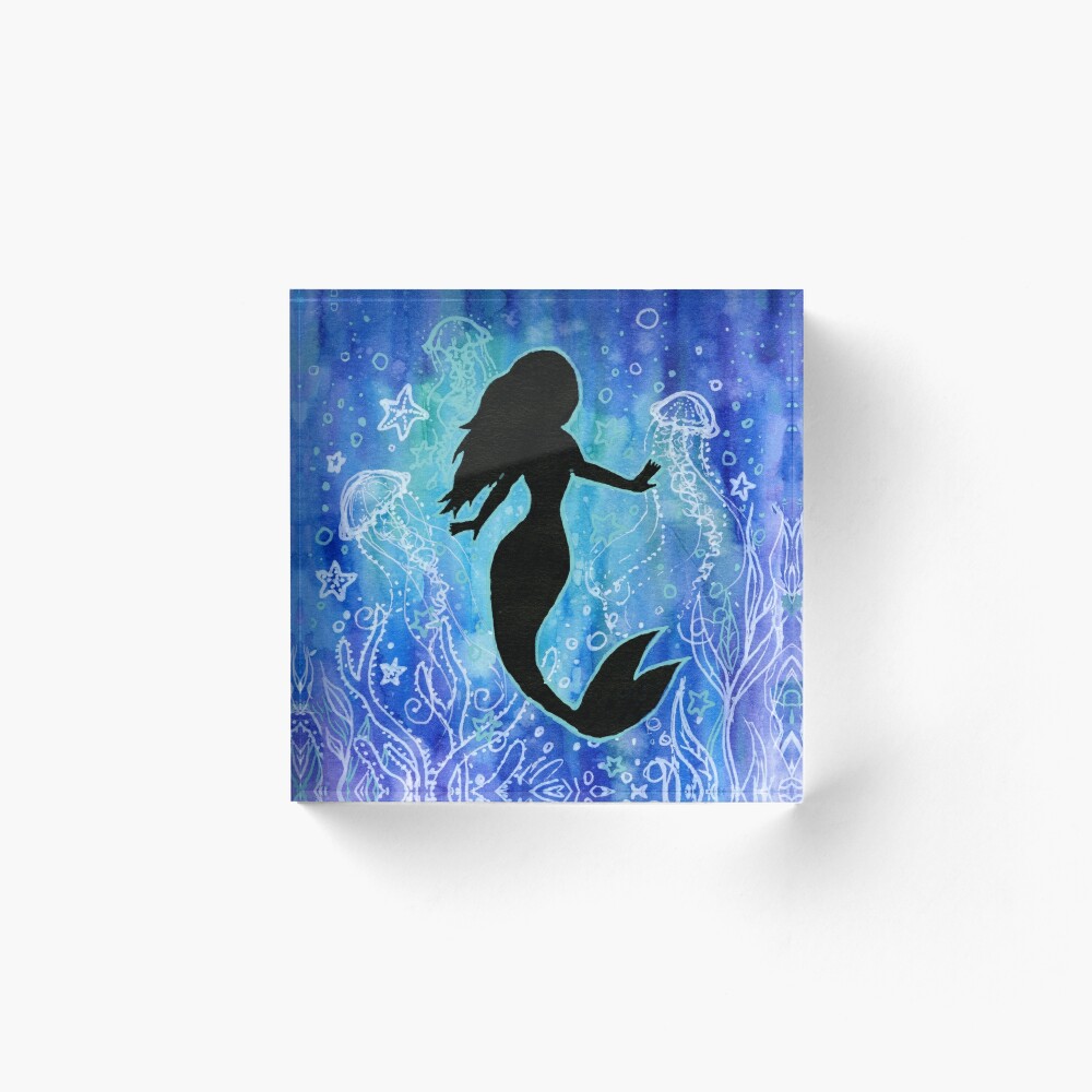 mermaid silhouette underwater