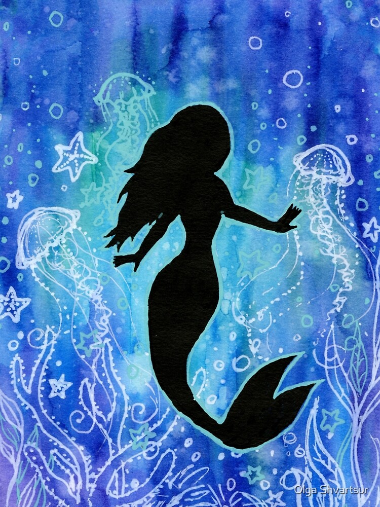 Mermaid Underwater Watercolor Painting" A-Line Dress for Sale by  olga-shvartsur | Redbubble
