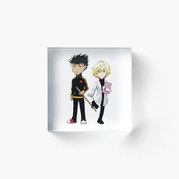 Shiritsu Horitsuba Gakuen Kurogane and Fai Sensei Acrylic Block