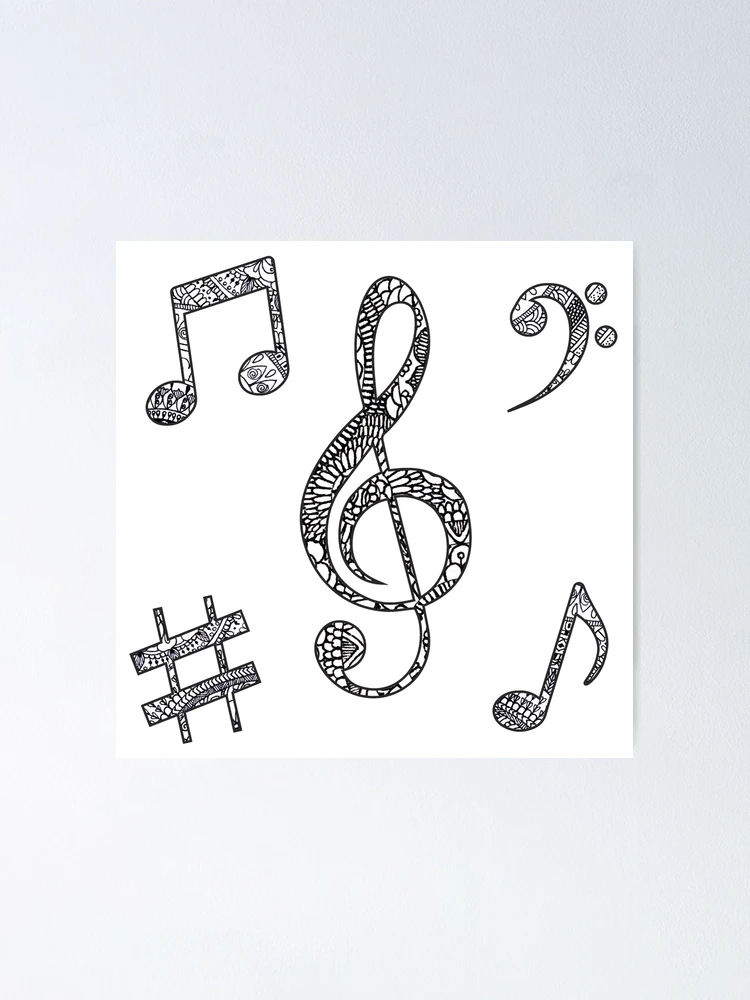 Music Notes Zentangle
