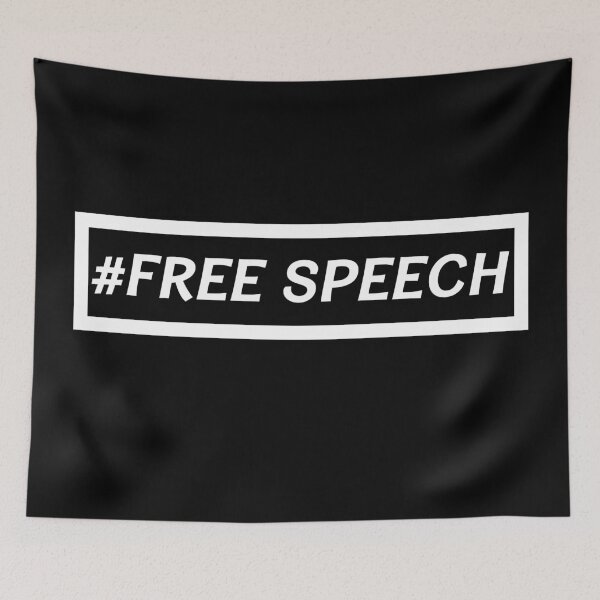 Item preview, #FreeSpeech Black and White designed and sold by AmericanArt.