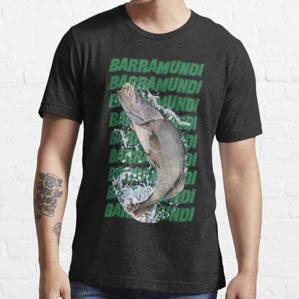 Kids Fishing Shirt Barramundi Grey Available in Various Sizes