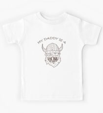 Viking Baby Son Dad Fathers Day Valhalla Gods Gift Kids T-Shirt