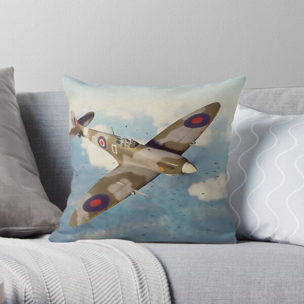 Supermarine Spitfire Throw Pillow
