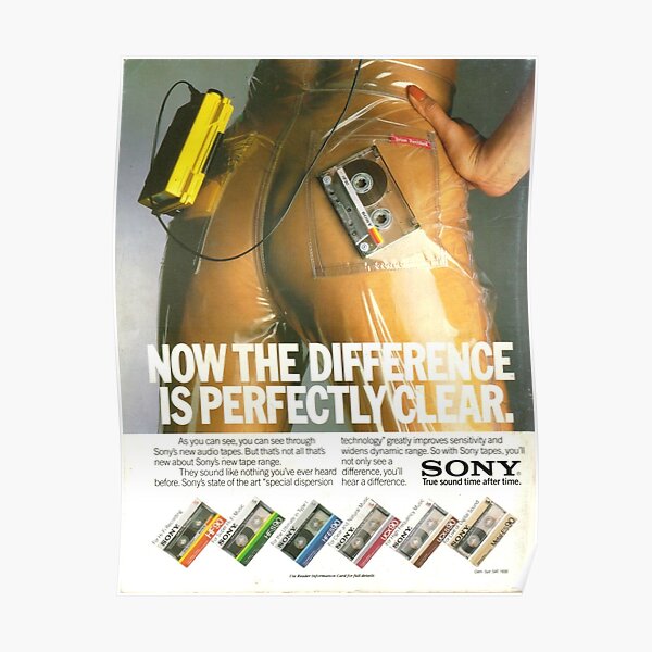 Sony Audio Tape Ad Poster