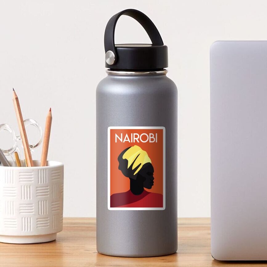 "Nairobi travel poster wall art" Sticker by Caravanstudio Redbubble