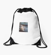 White Gator Drawstring Bag