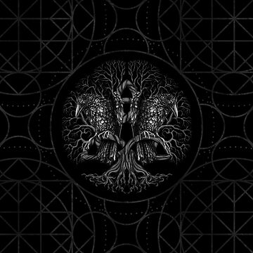 Artwork thumbnail, Tree of life -Yggdrasil with ravens by Nartissima