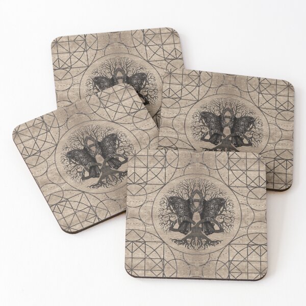 Item preview, Tree of life - with ravens wooden texture designed and sold by Nartissima.