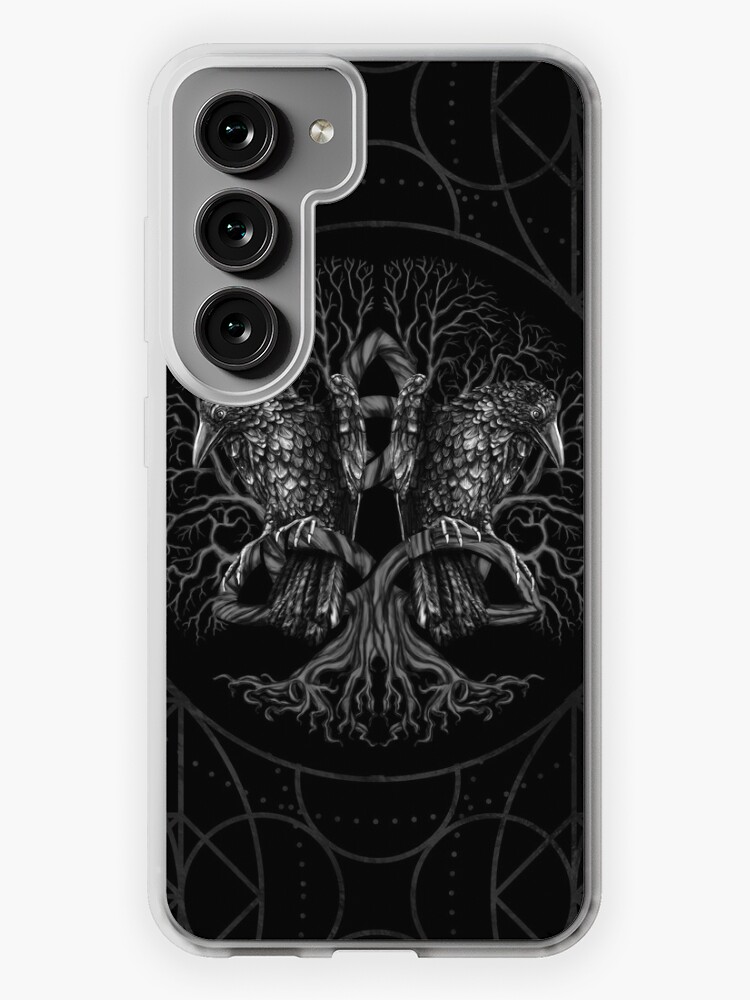 Thumbnail 1 of 4, Samsung Galaxy Phone Case, Tree of life -Yggdrasil with ravens designed and sold by Nartissima.