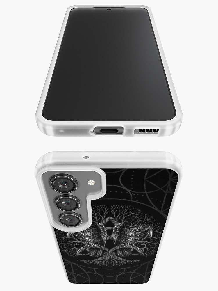 Thumbnail 3 of 4, Samsung Galaxy Phone Case, Tree of life -Yggdrasil with ravens designed and sold by Nartissima.