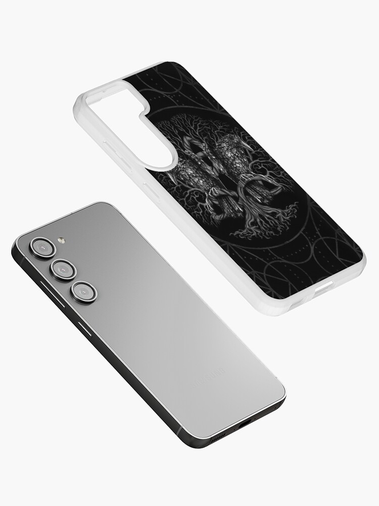 Thumbnail 2 of 4, Samsung Galaxy Phone Case, Tree of life -Yggdrasil with ravens designed and sold by Nartissima.