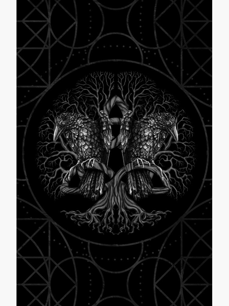 Thumbnail 4 of 4, Samsung Galaxy Phone Case, Tree of life -Yggdrasil with ravens designed and sold by Nartissima.
