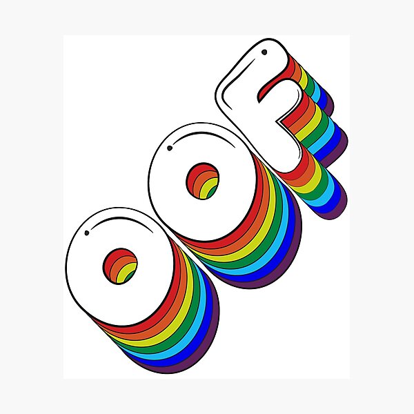 Oof Meme Retro Rainbow Old School Nerd Geek Shirt Gift For Him Or Her Unique Streetwear Tees Gifts For Casual Pc Console Gamers Photographic Print By Massctrl Redbubble - roblox witches brew