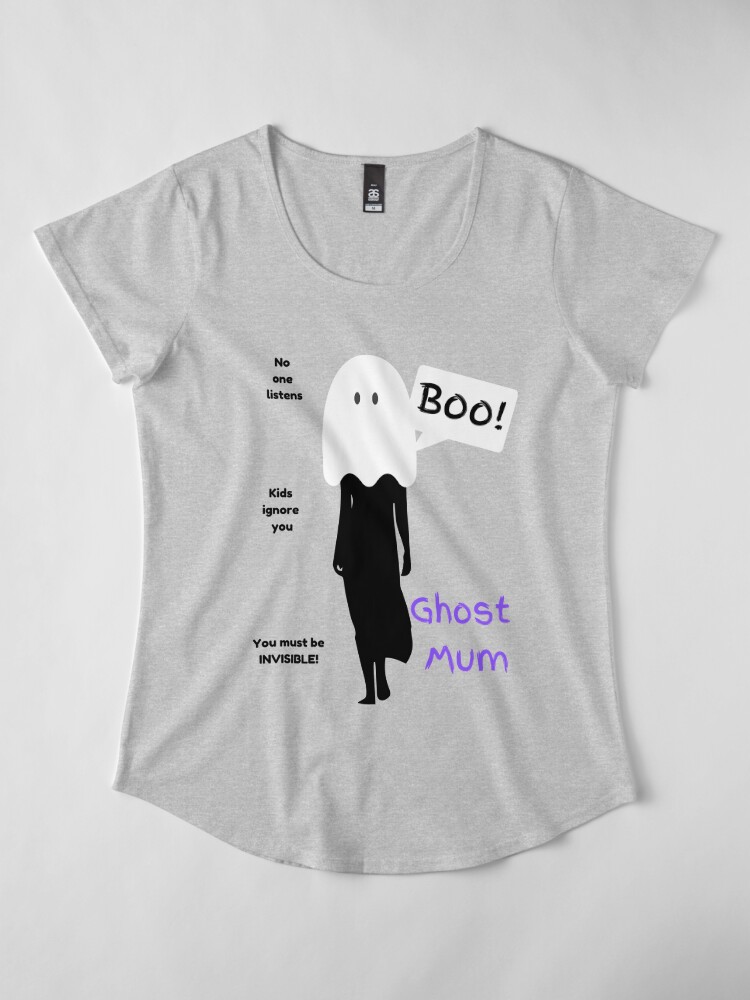 Thumbnail 4 of 6, Premium Scoop T-Shirt, Ghost Mum  designed and sold by mum2twinsplus1.